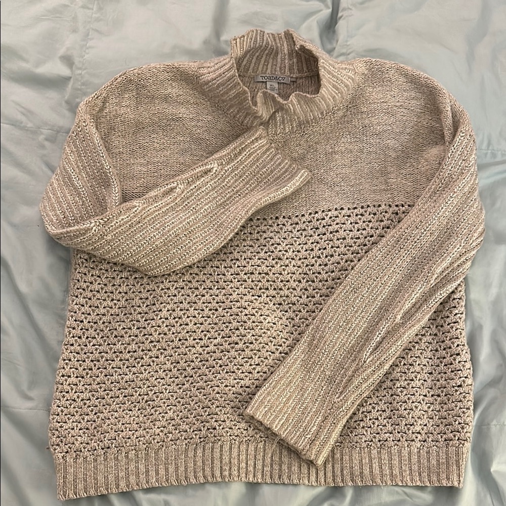 Cozy Beige Knit Sweater
